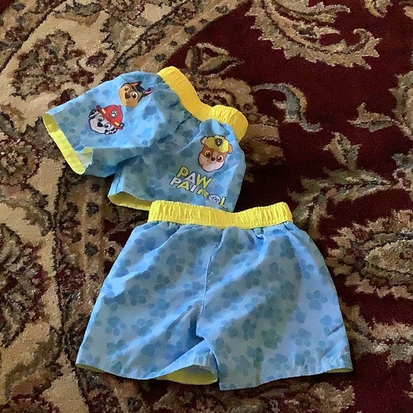 Nickelodeon PAW PATROL swim trunks elastic waist blue size 6/9mo blue - Picture 2 of 8